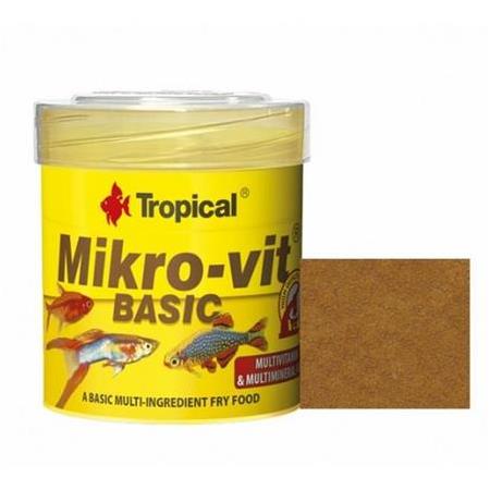 Tropical Mikrovit Basic ( Yavru Balıklar için Toz yem ) 50 ml. 32 gr.