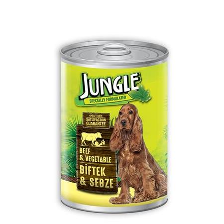 Jungle Biftekli-Sebzeli Köpek Konservesi 415 gr
